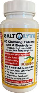 Saltolyte Fastchews Electrolyte chewable tablets (Mango) 60chw.tbs - μασώμενα δισκία ηλεκτρολυτών (Μάνγκο γεύση)