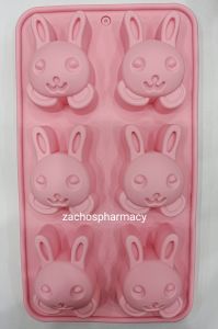 Easter design Silicone soap and confectionery mold SM355 1.piece - Silicone mold rabbits