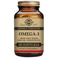 Solgar Omega-3 Double Strength 30softgels - παρέχει υψηλής ισχύος ουσιώδη λιπαρά οξέα Omega-3 ψυχρής πίεσης 