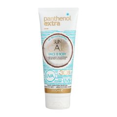 Medisei Panthenol Extra Sun Care Face & Body Milk SPF30 200ml - Αντηλιακό γαλάκτωμα προσώπου-σώματος SPF30, με άρωμα καρύδας