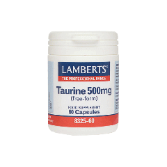 Lamberts Taurine 500mg 60.caps - αποτελεί ένα από τα πιο γνωστά θειούχα αμινοξέα