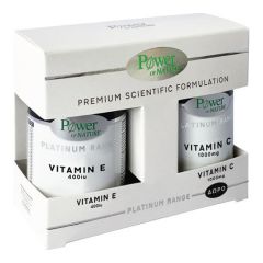 Power Health Vitamin E 400iu Promo + Vitamin C 1000mg 30caps/20tbs - Βιταμίνη E με δώρο βιταμίνη C