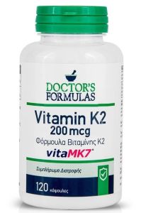 Doctor's Formulas Vitamin K2 120caps - Βελτιώνει την αντοχή & πυκνότητα των οστών