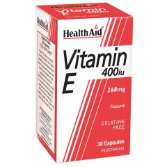 Health Aid Vitamin E capsules 400iu 30.caps - (Βιταμίνη Ε) (Τοκοφερόλη) Κάψουλες βιταμίνης Ε 
