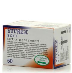 WinMedica Vitrex Soft Lancets 30G 50.pcs - Σκαρφιστήρες για λιγότερο πόνο κατά το τρύπημα