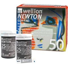 Wellion Newton GDH-FAD blood glucose test strips 50.strips - Ταινίες Μέτρησης Γλυκόζης στο Αίμα