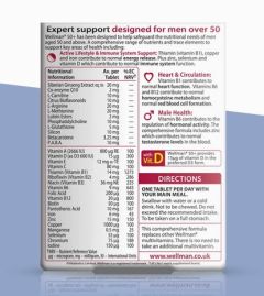 Vitabiotics Wellman 50+ Multivitamin for men 30.tbs - comprehensive nutritional formula for men over 50